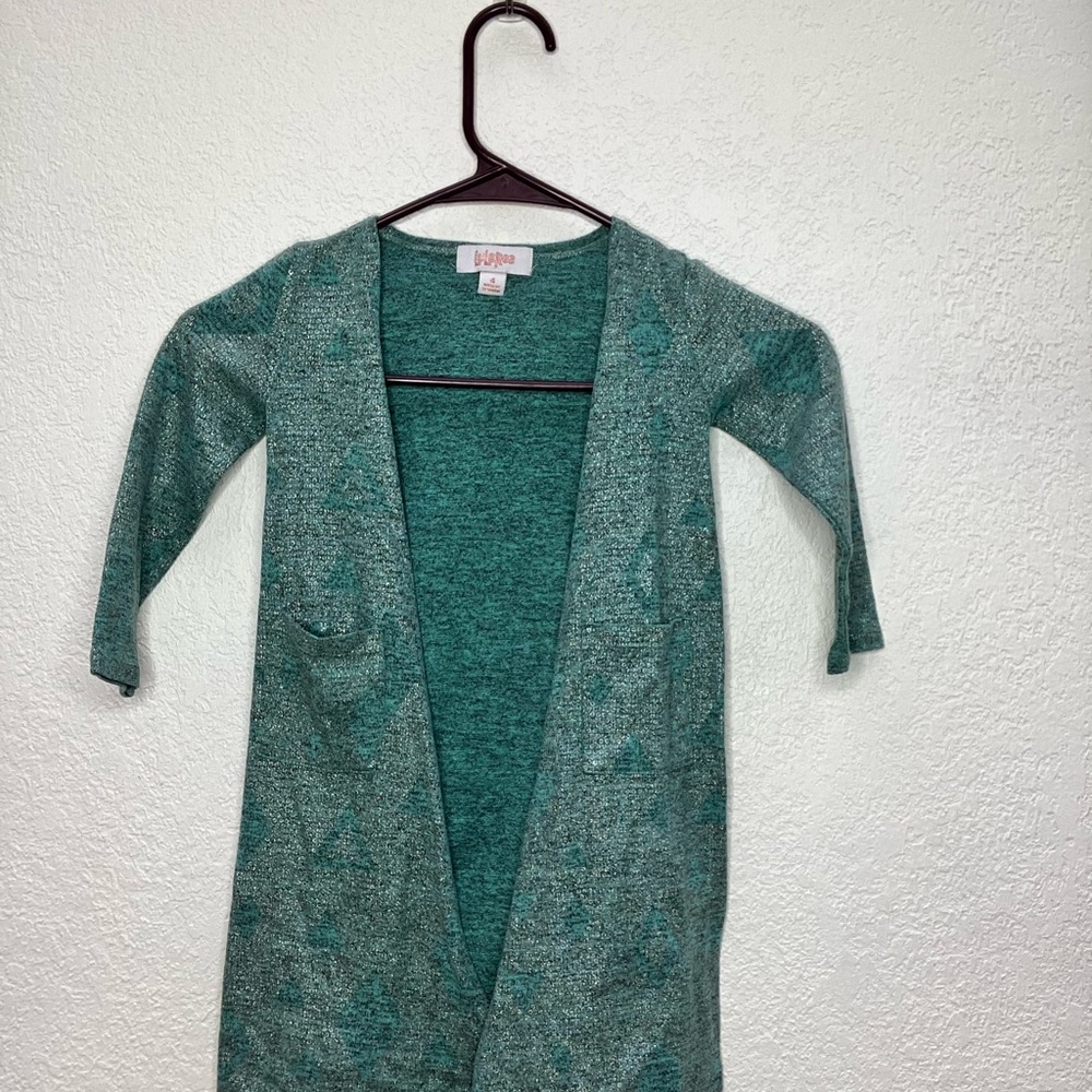 LuLaRoe Green Textured Knit Sweater